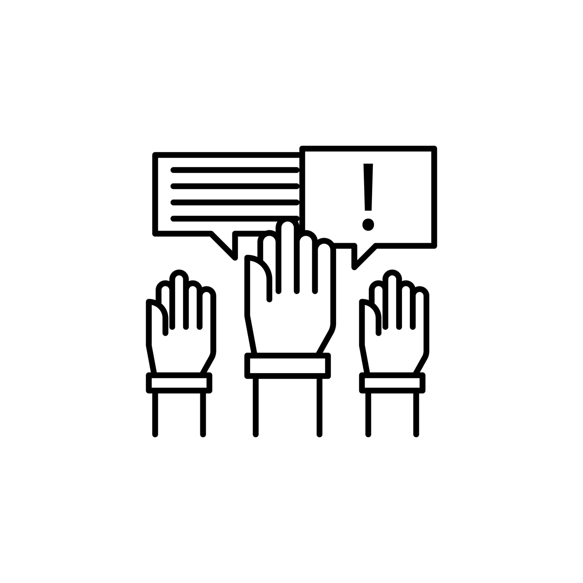 Corporate and business, protest, question, team, teamwork vector icon