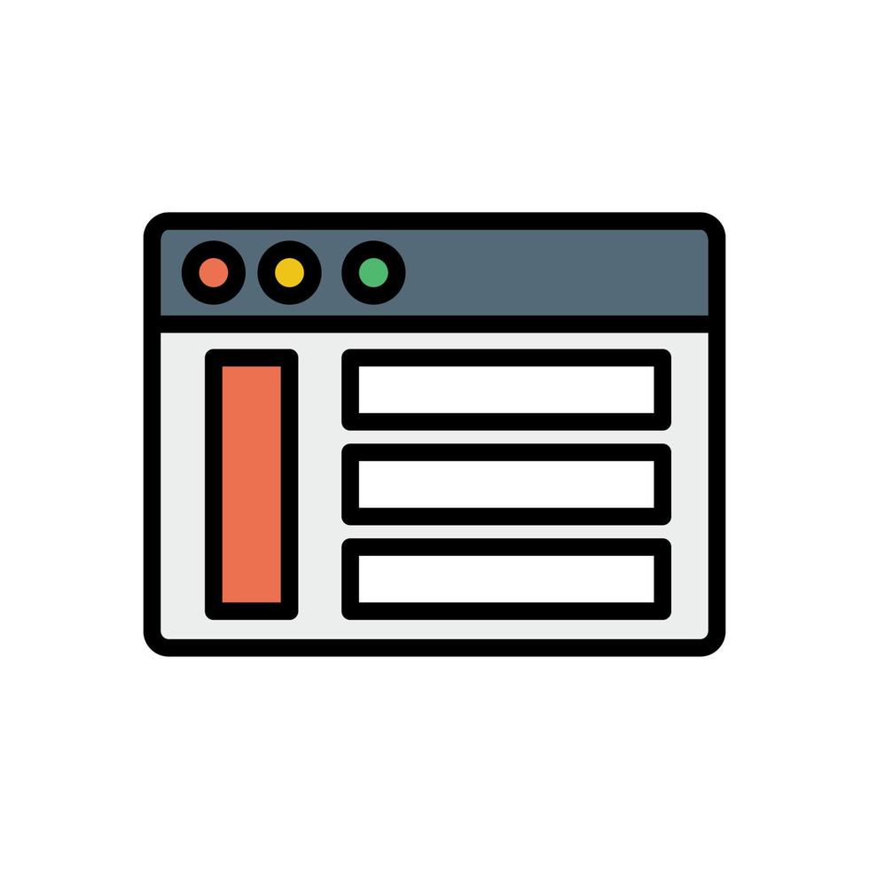 Browser, web site, vector icon illustration