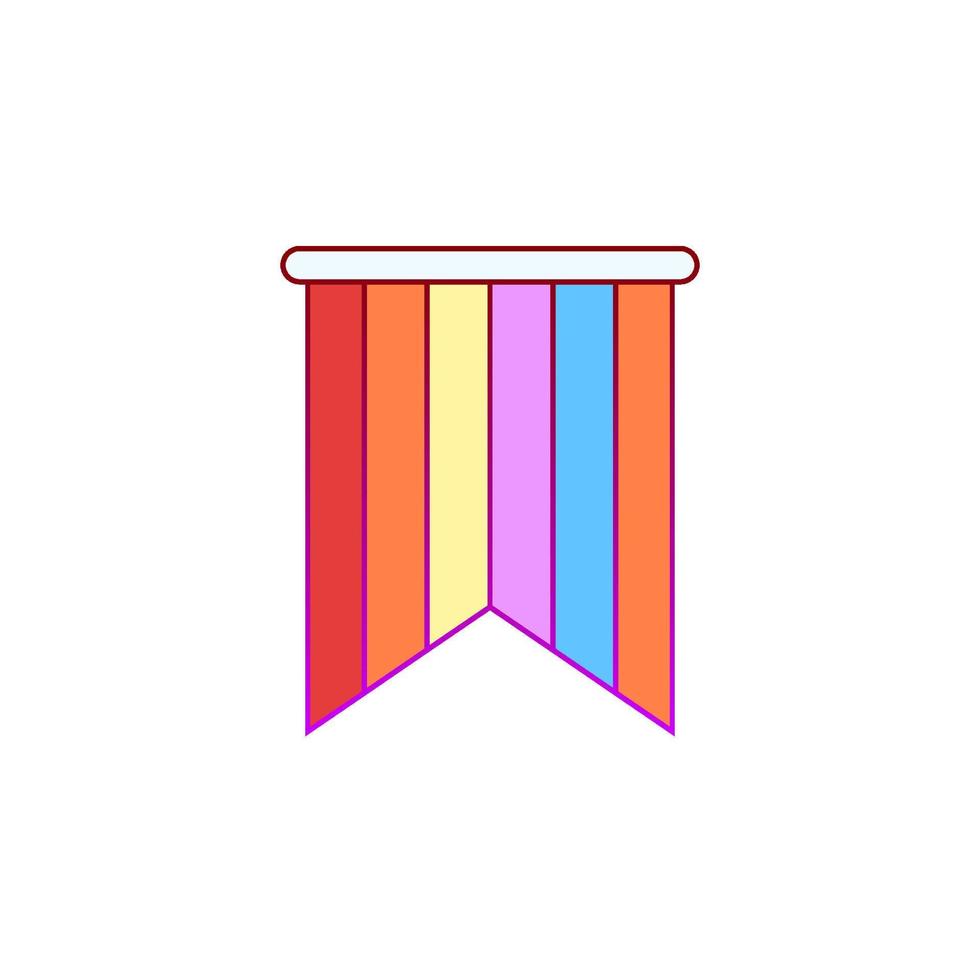 World, pride day, flag vector icon illustration
