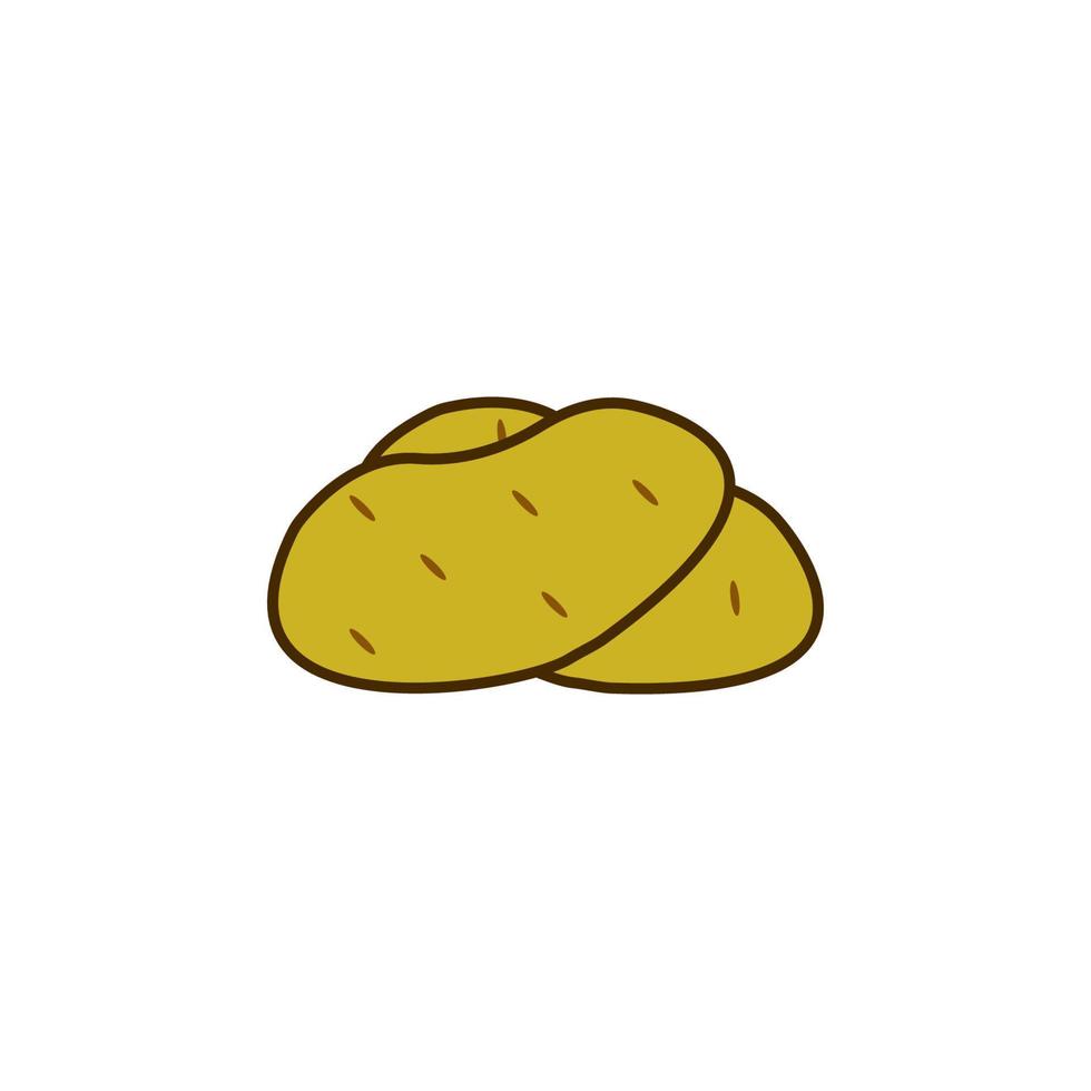 potato colored vector icon illustration