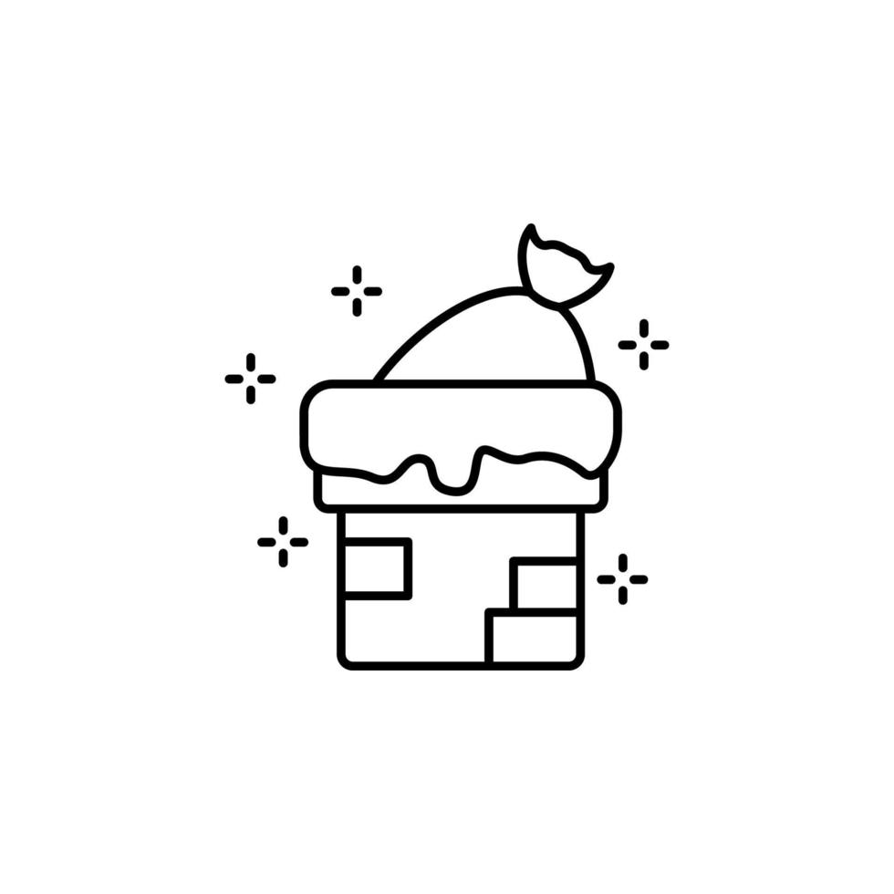 Christmas bag, vector icon illustration