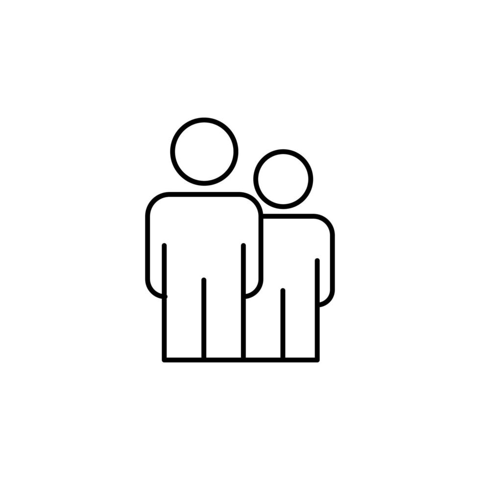employees line vector icon illustration