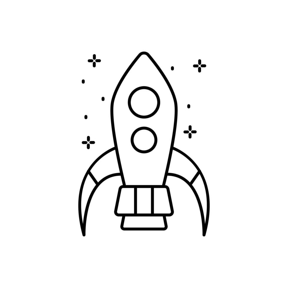 Spaceship vector icon illustration