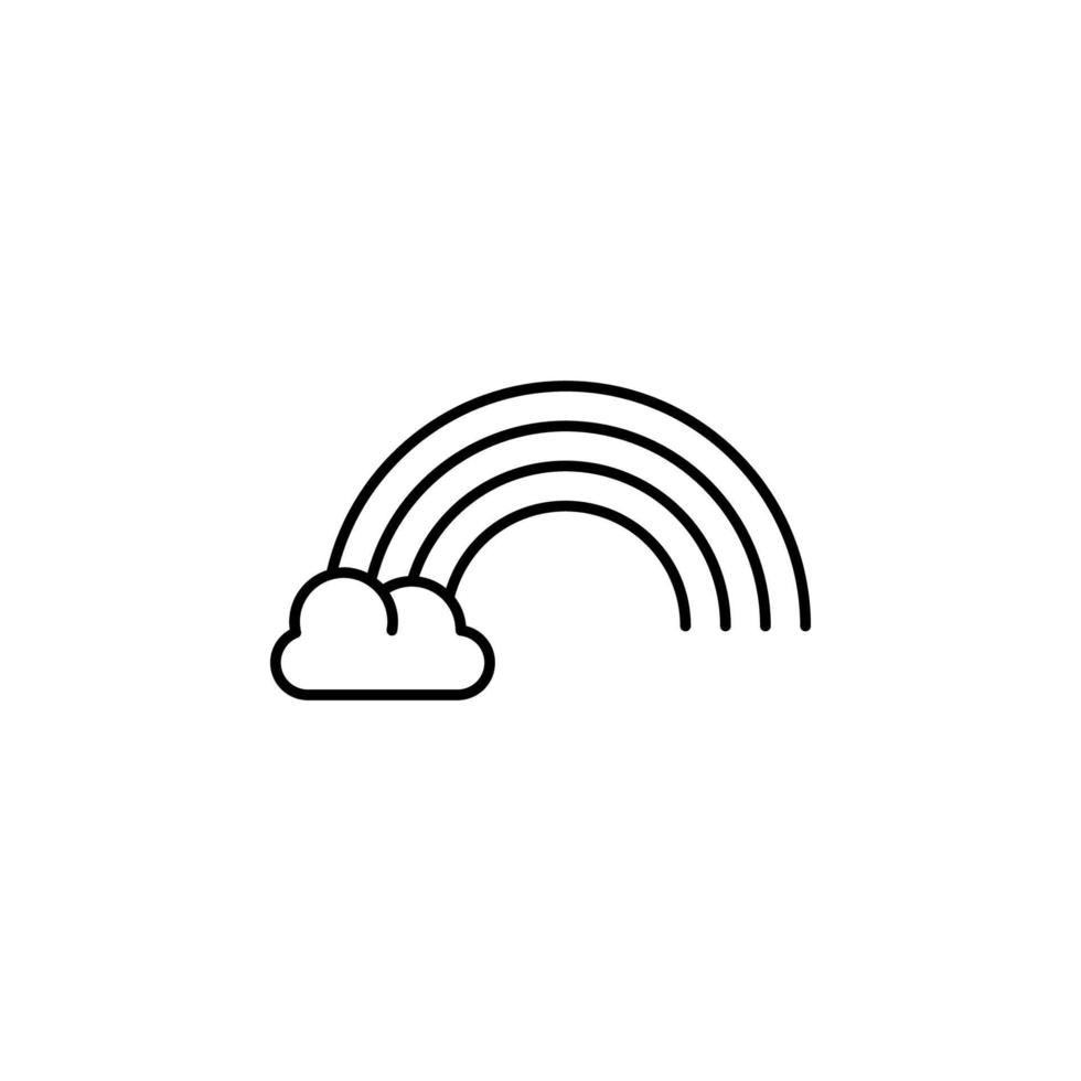 rainbow, cloud, Ireland, saint Patrick vector icon illustration