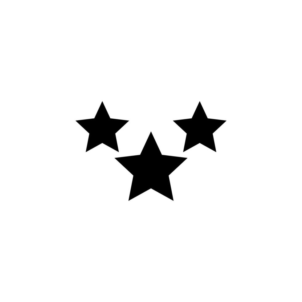 three stars vector icon illustration