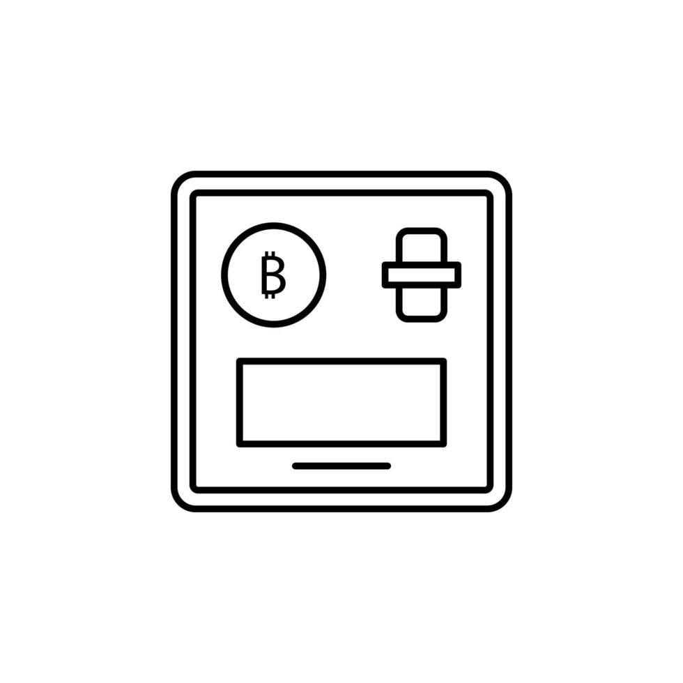 bitcoin, block chain vector icon illustration