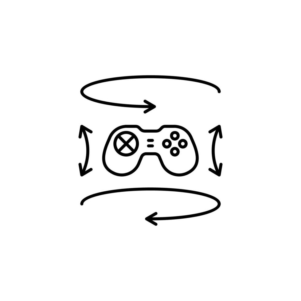 Gamepad, augmented reality, rotation vector icon illustration