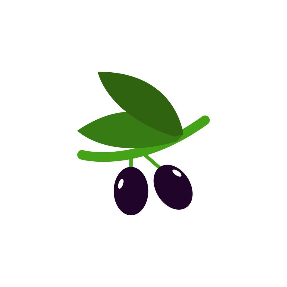 black olives colored vector icon illustration