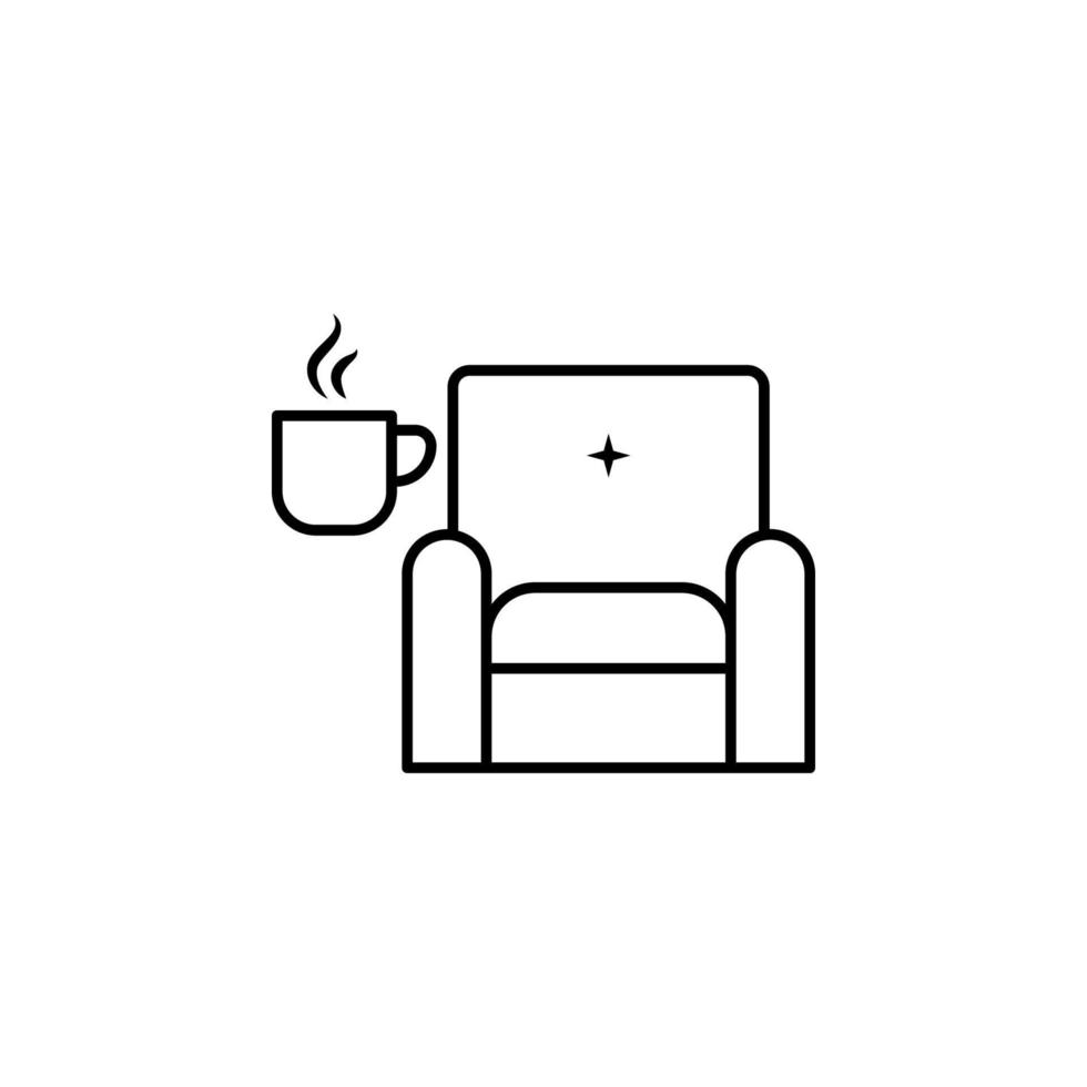 rest in a chair vector icon illustration
