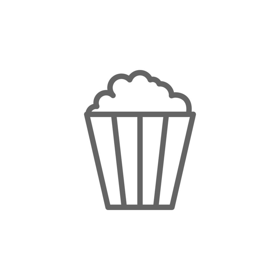 Popcorn box, theatre vector icon illustration
