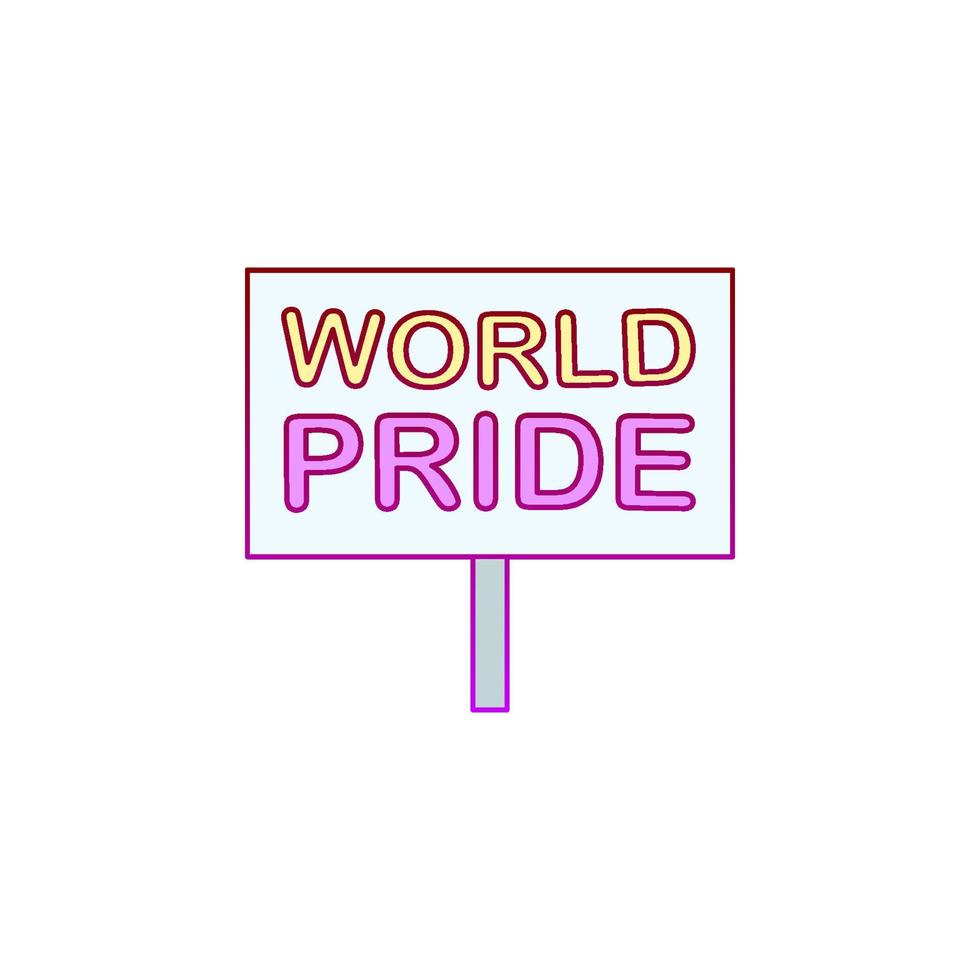 Pride day, sign vector icon illustration