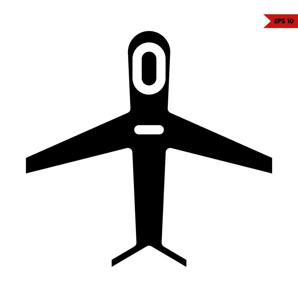 airplane glyph icon vector