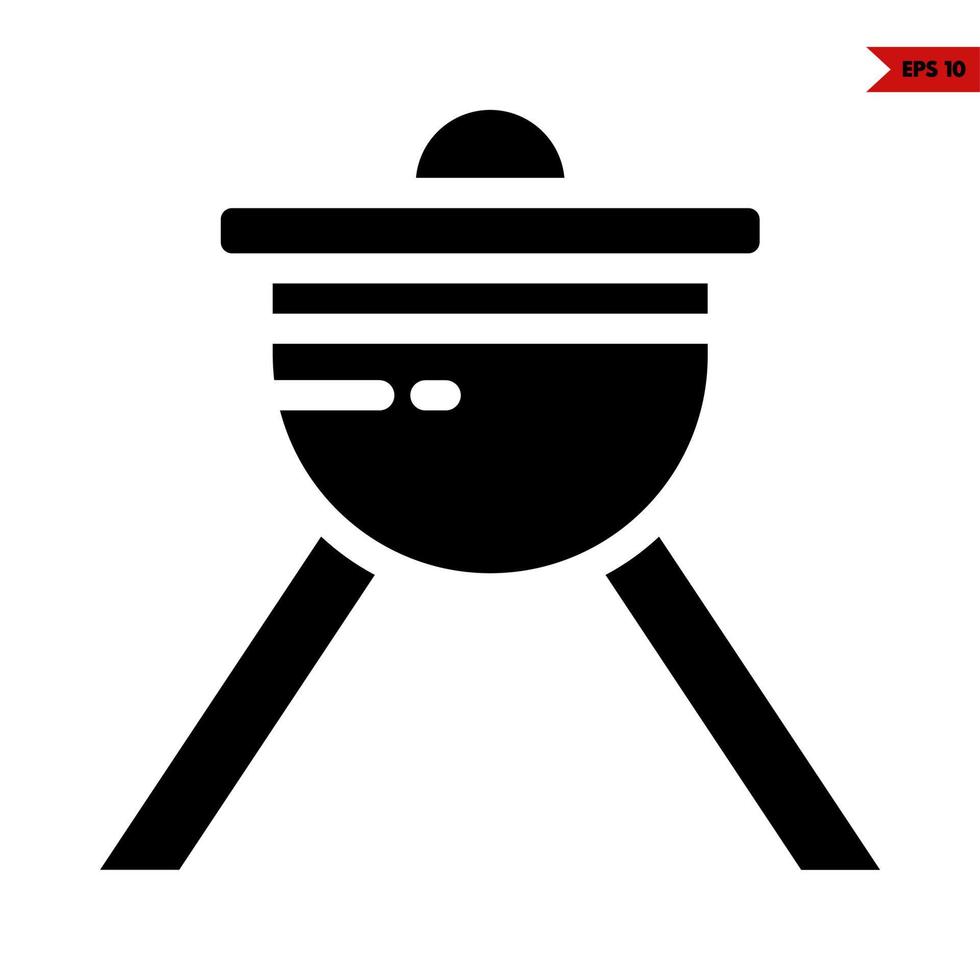 grill glyph icon vector