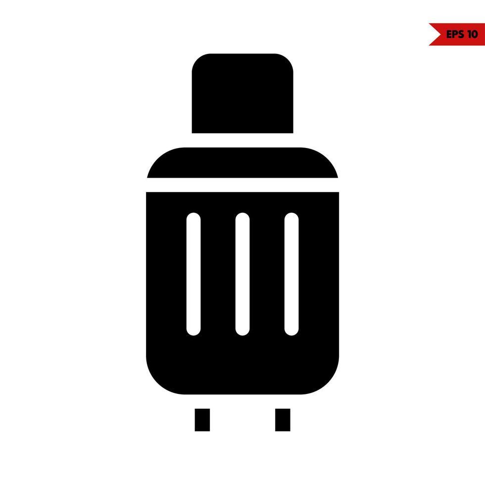 suitcase glyph icon vector
