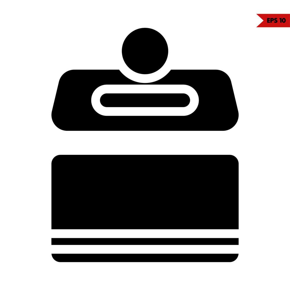 bucket glyph icon vector