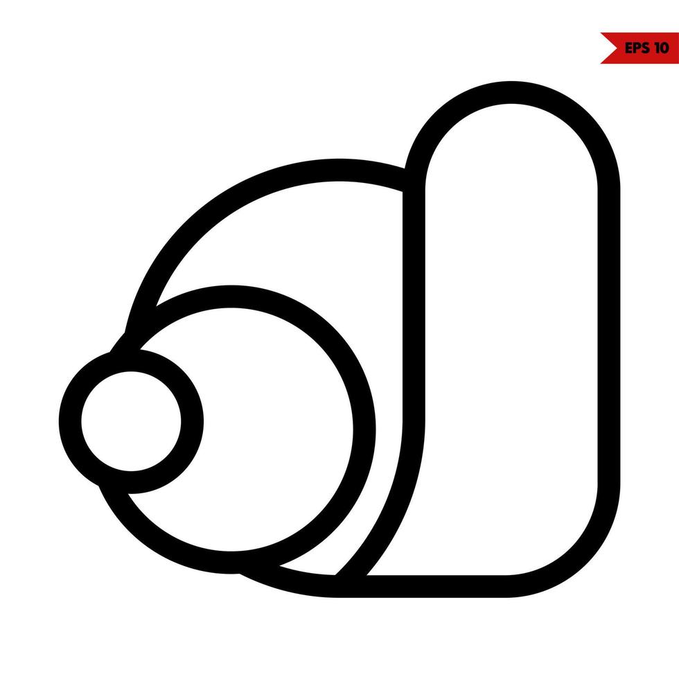 snail line icon vector