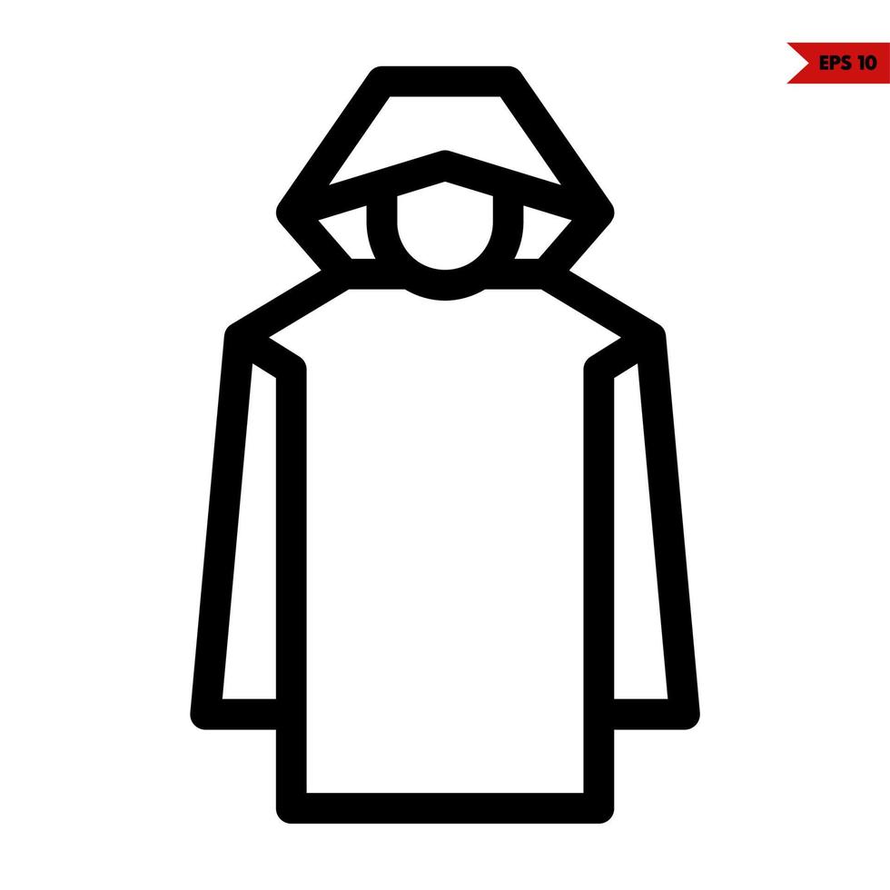 raincoat line icon vector