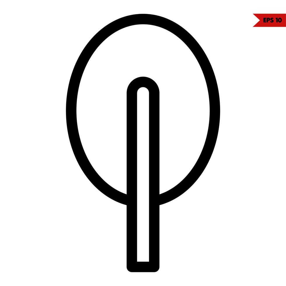 tree line icon vector