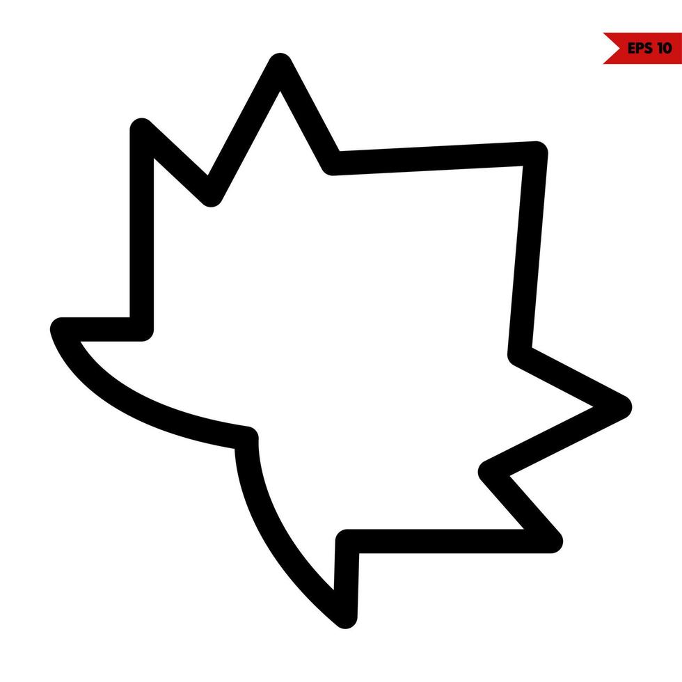 leaf autumn line icon vector