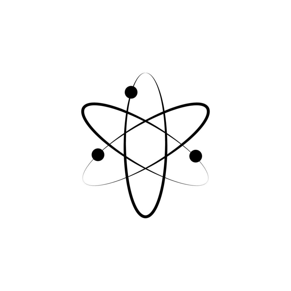 Atom, electron vector icon illustration