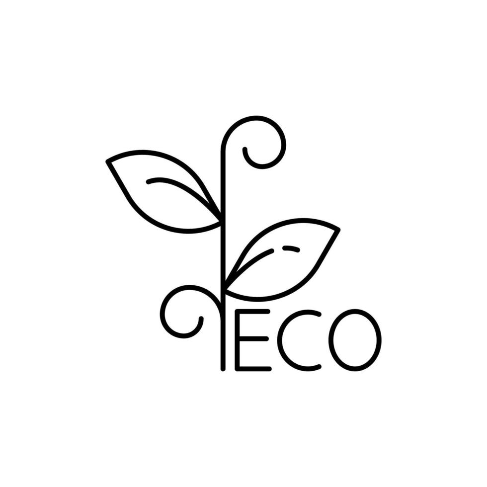 Plant, eco vector icon illustration