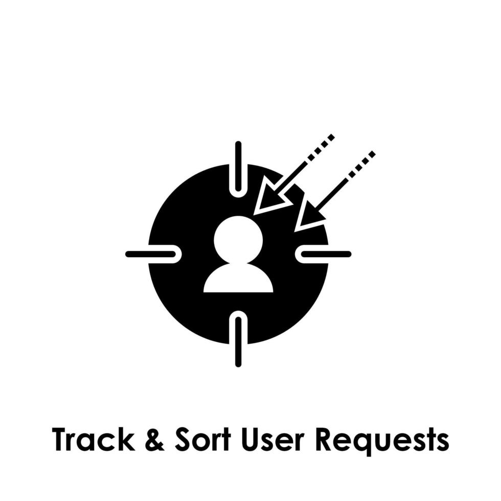 target, user, track user requests vector icon illustration 23017219