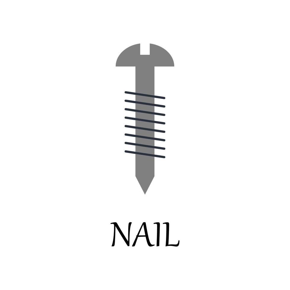 colored nail vector icon illustration