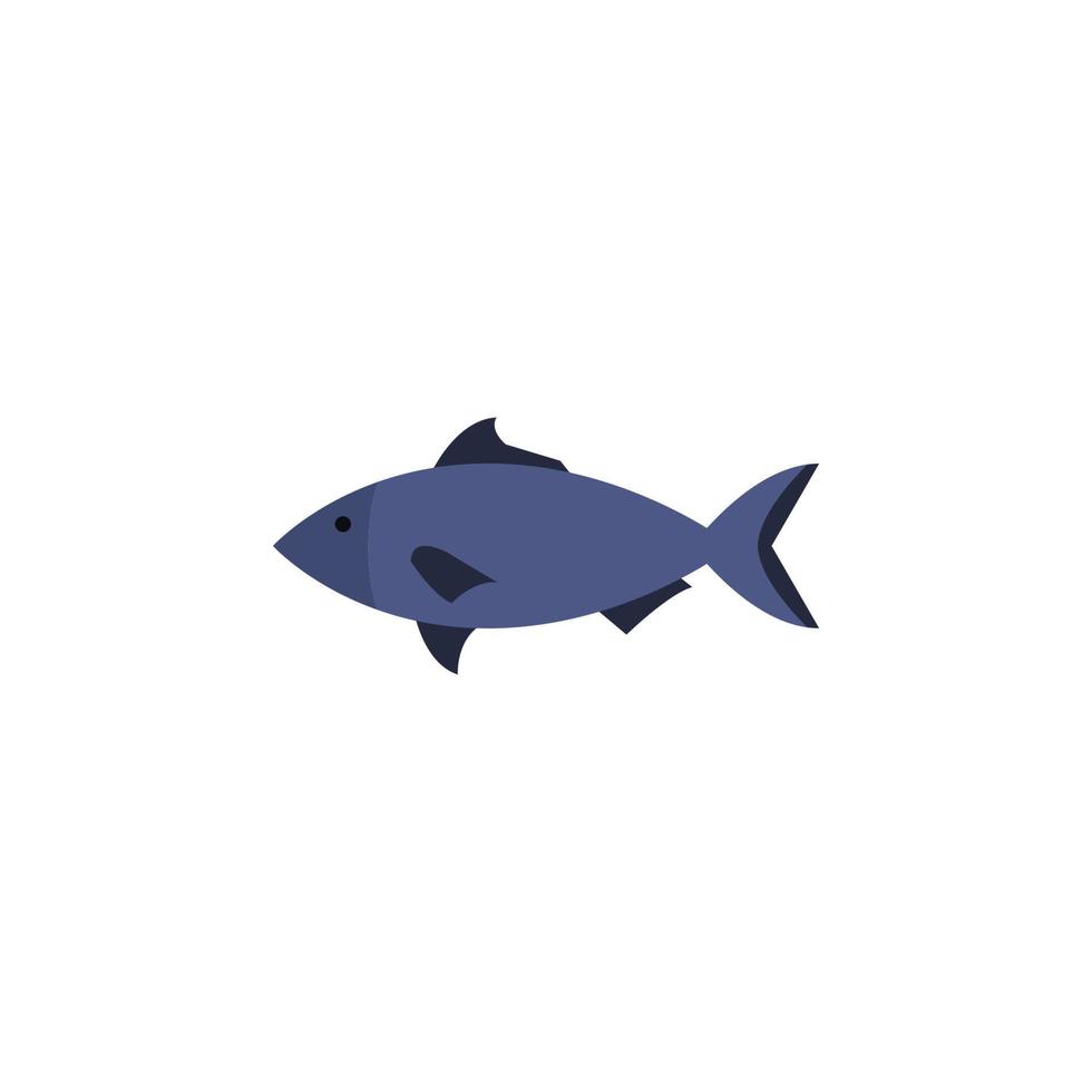 a fish colored vector icon illustration