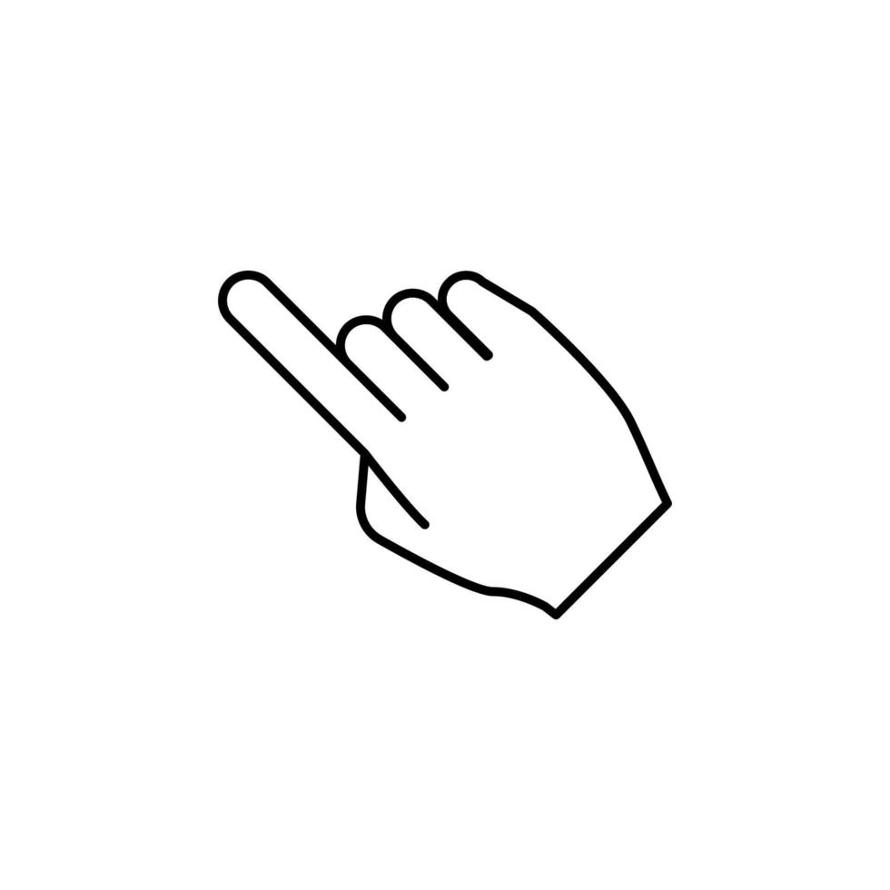 finger point vector icon illustration