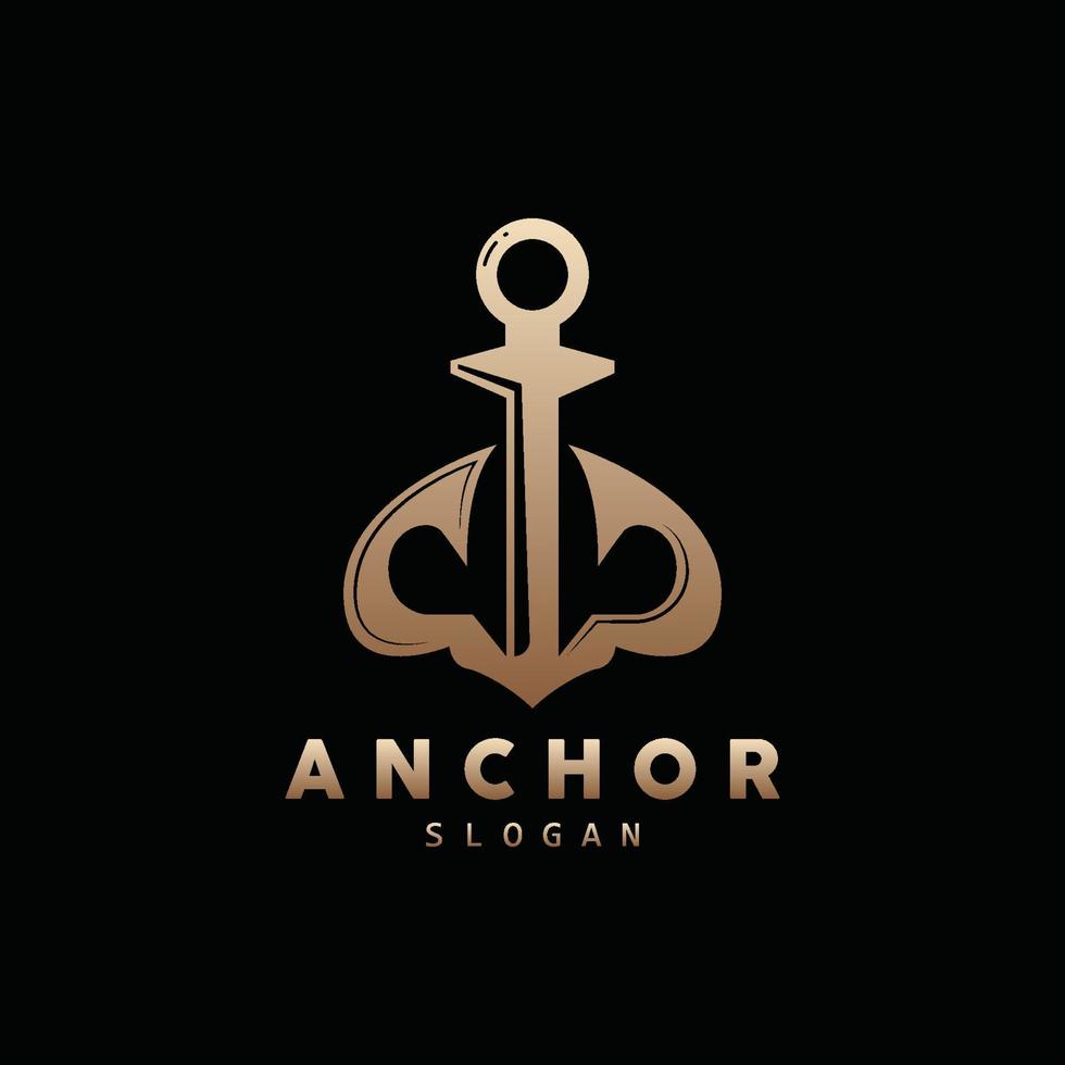 Anchor Logo, Ocean Ship Vector, Simple Minimalist Design, Anchor Icon, Spartan, Ocean, Symbol Template Illustration vector