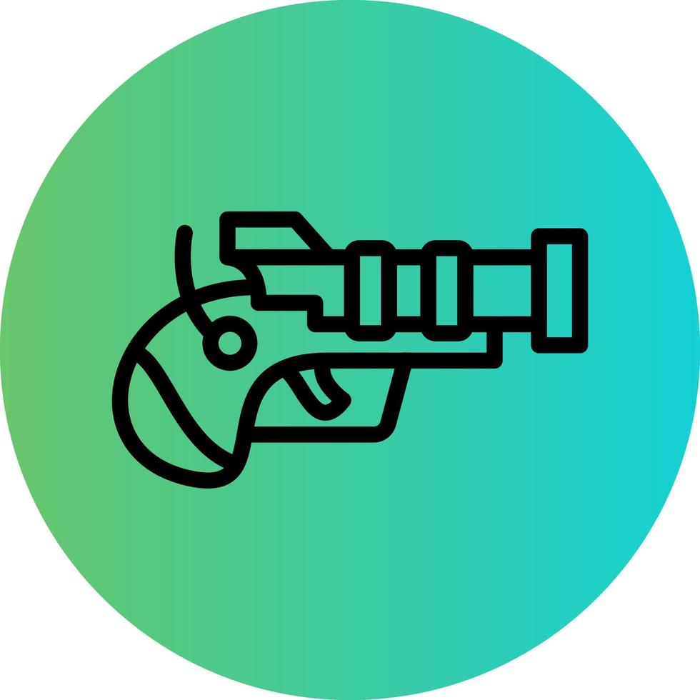 Pirate Gun Vector Icon Style