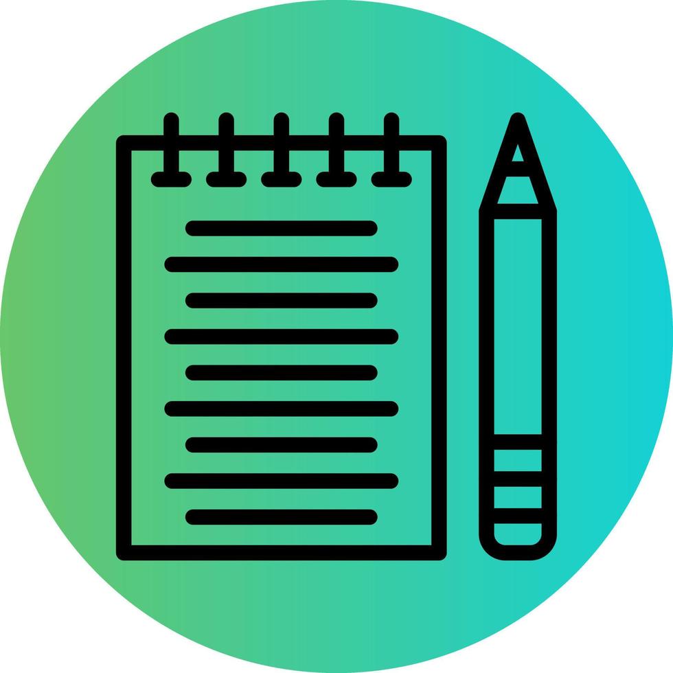 Taking Notes Vector Icon Style