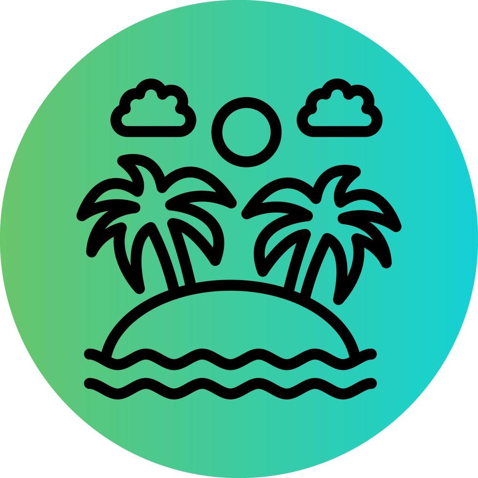 Island Vector Icon Style