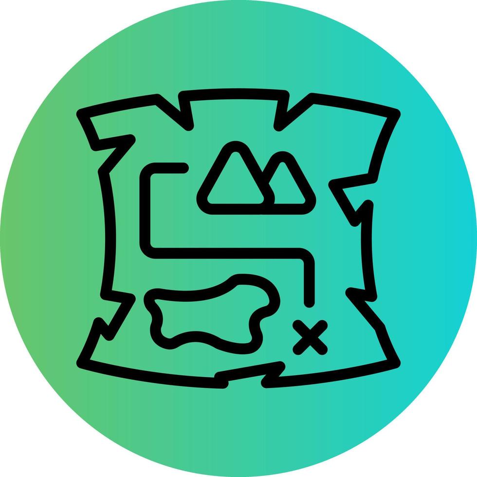 Pirate Map Vector Icon Style