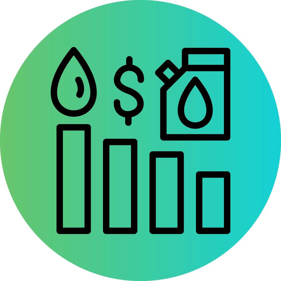 Oil Stock Market Vector Icon Style