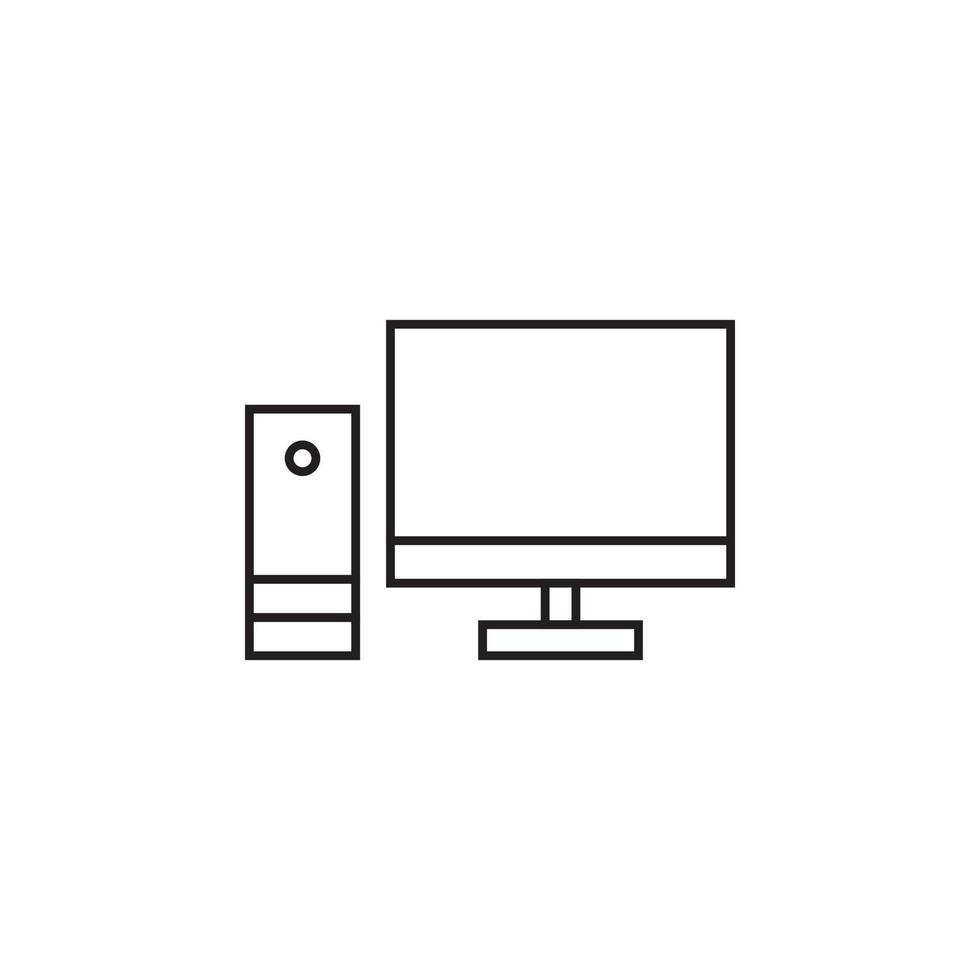 computer icon vector for website, UI Essential, symbol, presentation