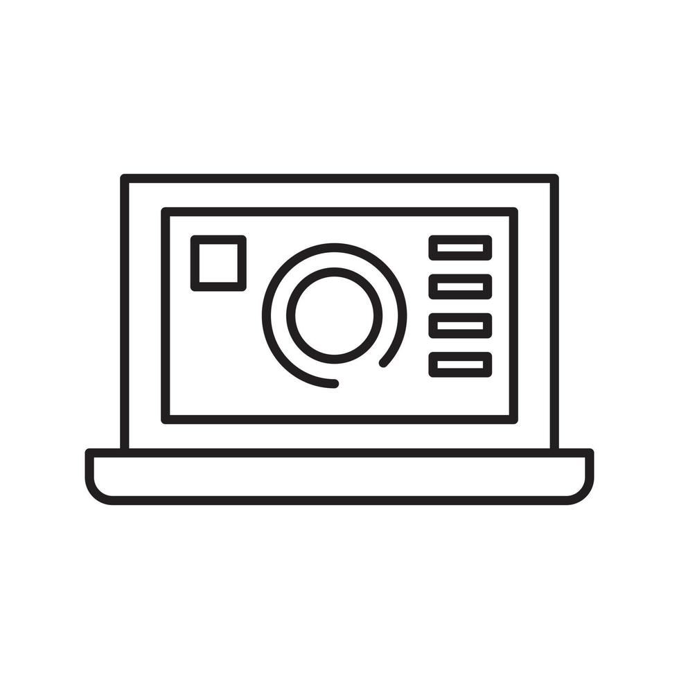 computer data icon vector for website, UI Essential, symbol, presentation