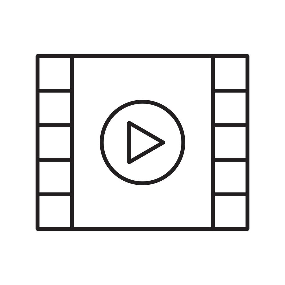 play video icon vector for website, UI Essential, symbol, presentation