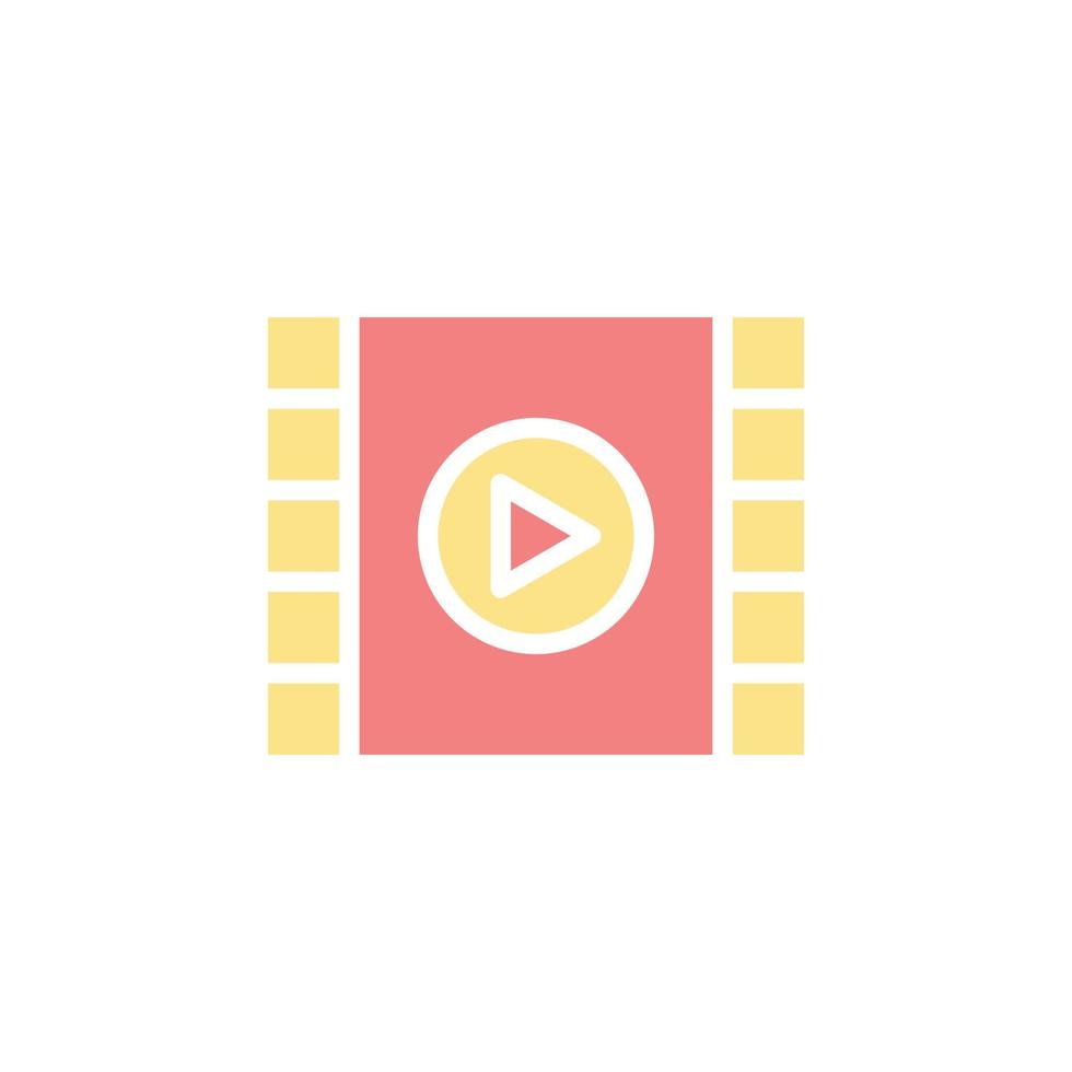 play video icon vector for website, UI Essential, symbol, presentation