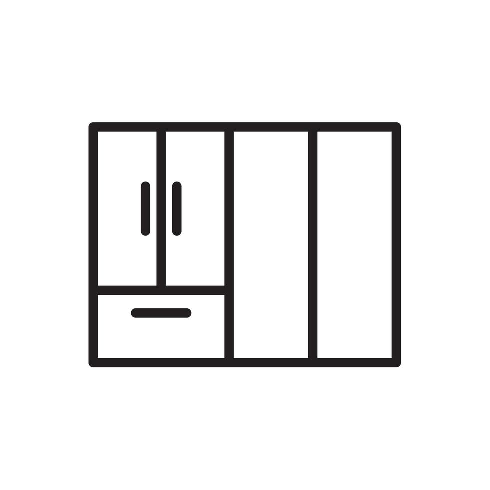 cupboard icon vector for website, UI Essential, symbol, presentation