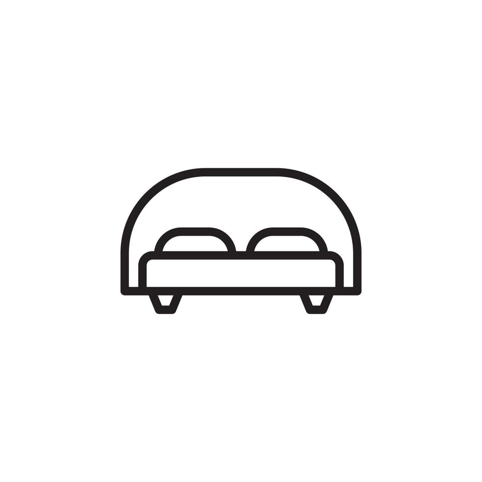 bed icon vector for website, UI Essential, symbol, presentation