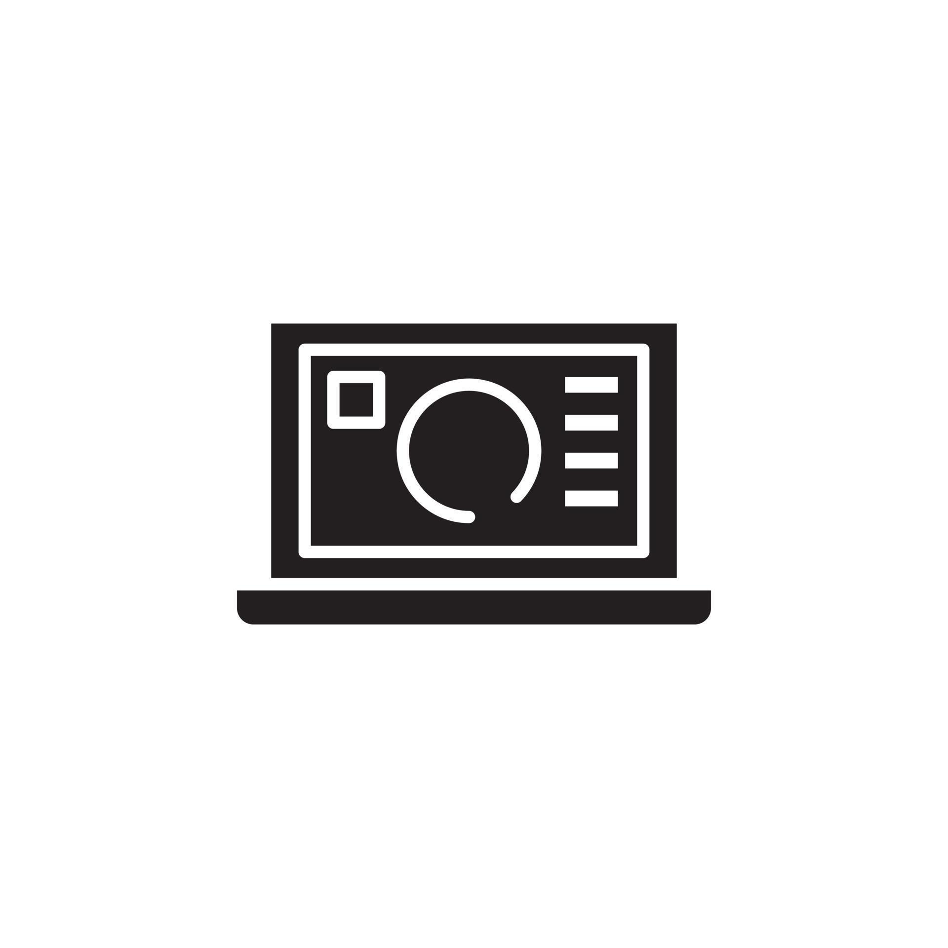 computer data icon vector for website, UI Essential, symbol ...