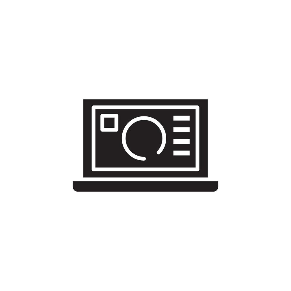 computer data icon vector for website, UI Essential, symbol, presentation
