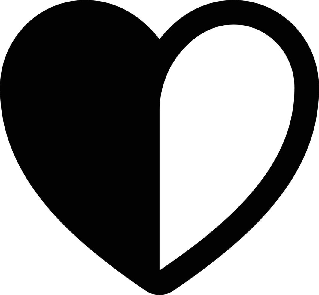 heart half Illustration Vector