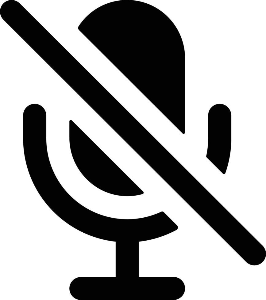 mic off Illustration Vector