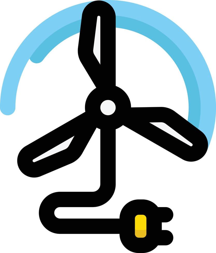 energía enchufe poder suministro turbina viento vector