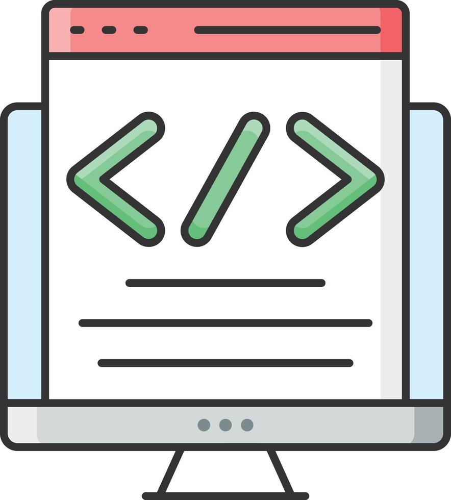 custom coding programming development vector