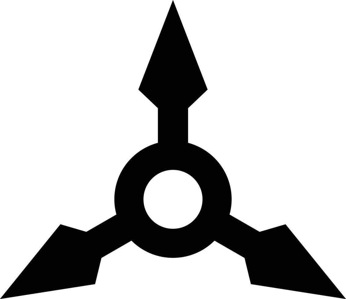 three pointed shuriken vector