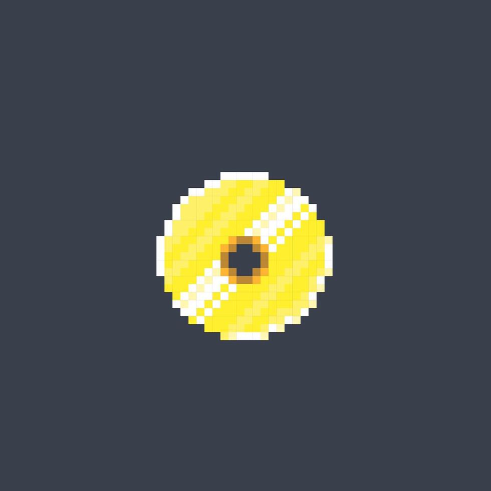 golden compact disc in pixel art style vector