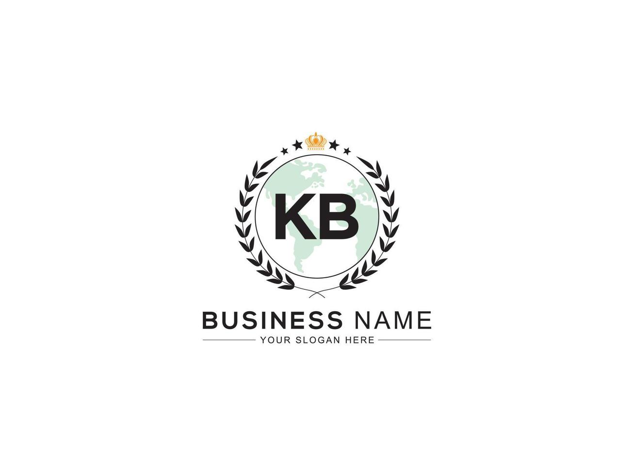 Alphabet Letter Kb Logo Icon, Initial Luxury KB Letter Logo Template vector